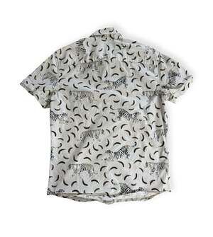 Apt. 9 Men's Tiger Print Short Sleeve Button Down Shirt Size S